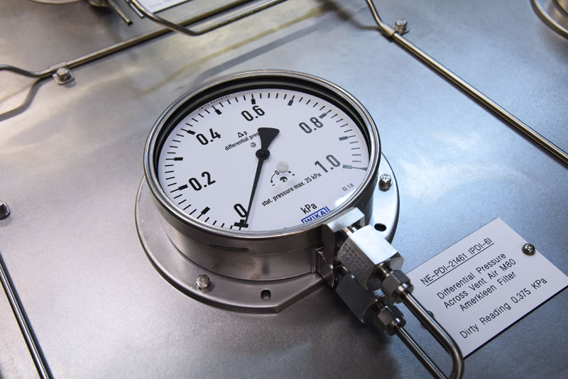 Panel pressure gauge