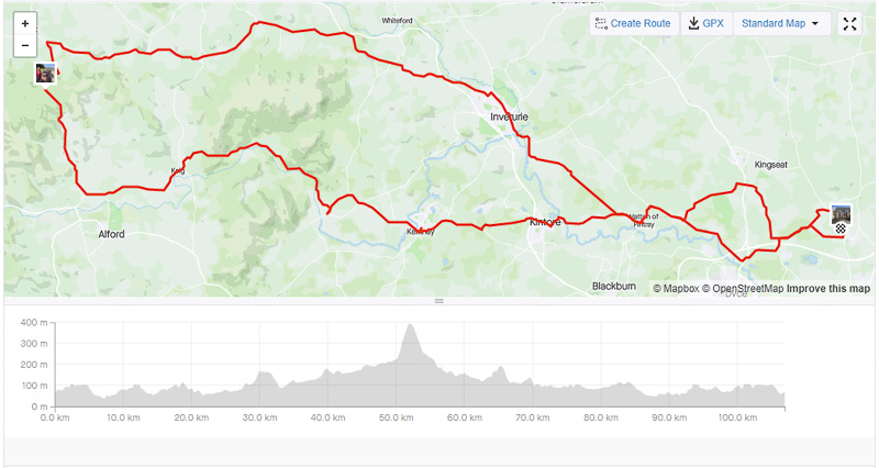 Charity Ride Route